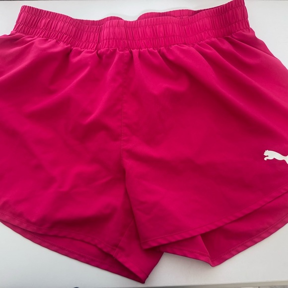 Puma Pink Athletic Running Shorts - Picture 1 of 4